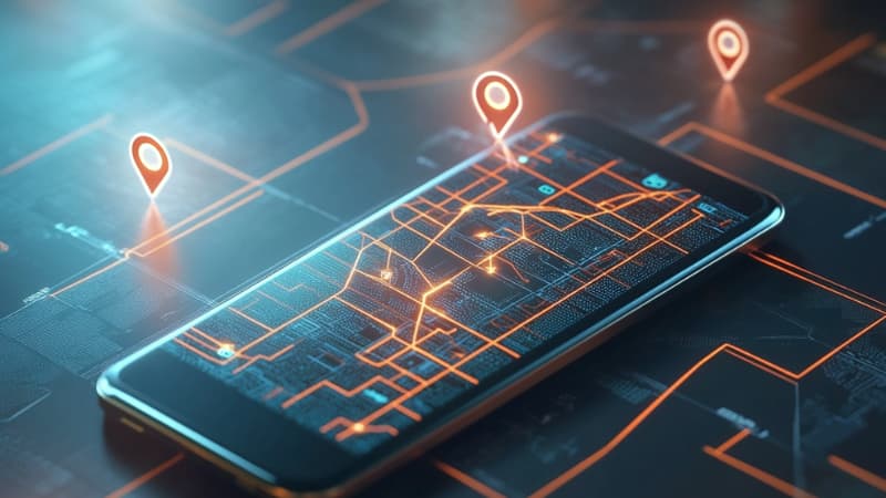 funzionamento del GPS con satelliti e dispositivo ricevente