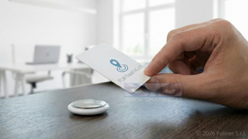 Confronto spessore localizzatore GPS 1mm TrackTAG vs Apple AirTag 8mm - otto volte più sottile