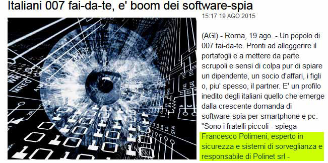intervista di francesco polimeni su spy phone app e cellulari spia