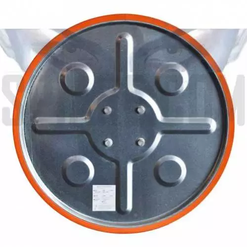 Retro specchio sicurezza acciaio inox carceri - Sistema di fissaggio e ancoraggio a parete con fori per montaggio anti-vandalo.