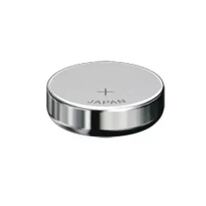 Batteria 337 per auricolare induttivo all'ossido d'argento per micro auricolare induttivo - Vista del polo positivo.