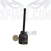 Microcamera WiFi da indossare lunga durata con antenna - Dimensioni compatte mostrate con moneta per confronto. Corpo principale 35mm del dispositivo indossabile.