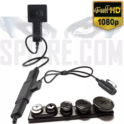 Registratore Video e Audio Full HD con Microtelecamera Spia a Bottone - immagine 3