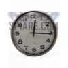 orologio spia da parete wifi circolare con quadrante bianco e cornice metallica