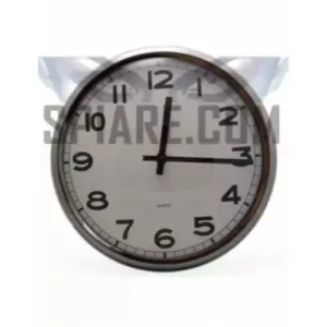 orologio spia da parete wifi circolare con quadrante bianco e cornice metallica
