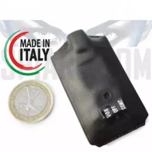 Registratore ambientale spia calamitato Made in Italy mostrato con moneta per dimensioni reali - 72 ore autonomia.