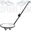 Specchio ispezione veicolare carrellato con led - Specchio 30cm con ruote e asta telescopica per controllo sottoscocca veicoli.