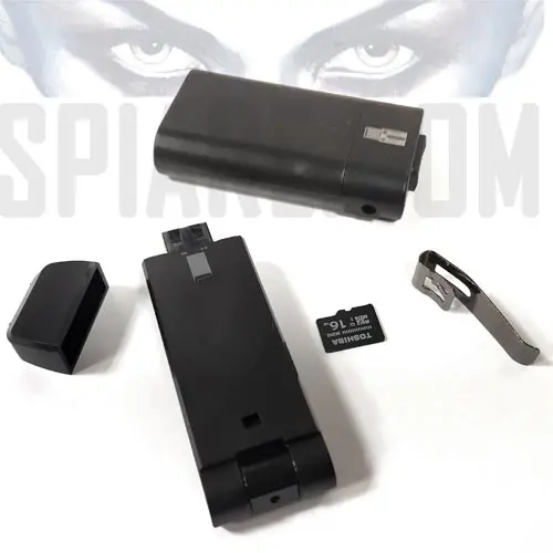 Telecamera spia nascosta in penna USB con kit di accessori inclusi: batteria ausiliaria, scheda Micro SD, clip da taschino e cappuccio protettivo