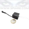 Alimentatore stabilizzato 220V per microspia GSM 5V ultracompatto con moneta per scala dimensioni.