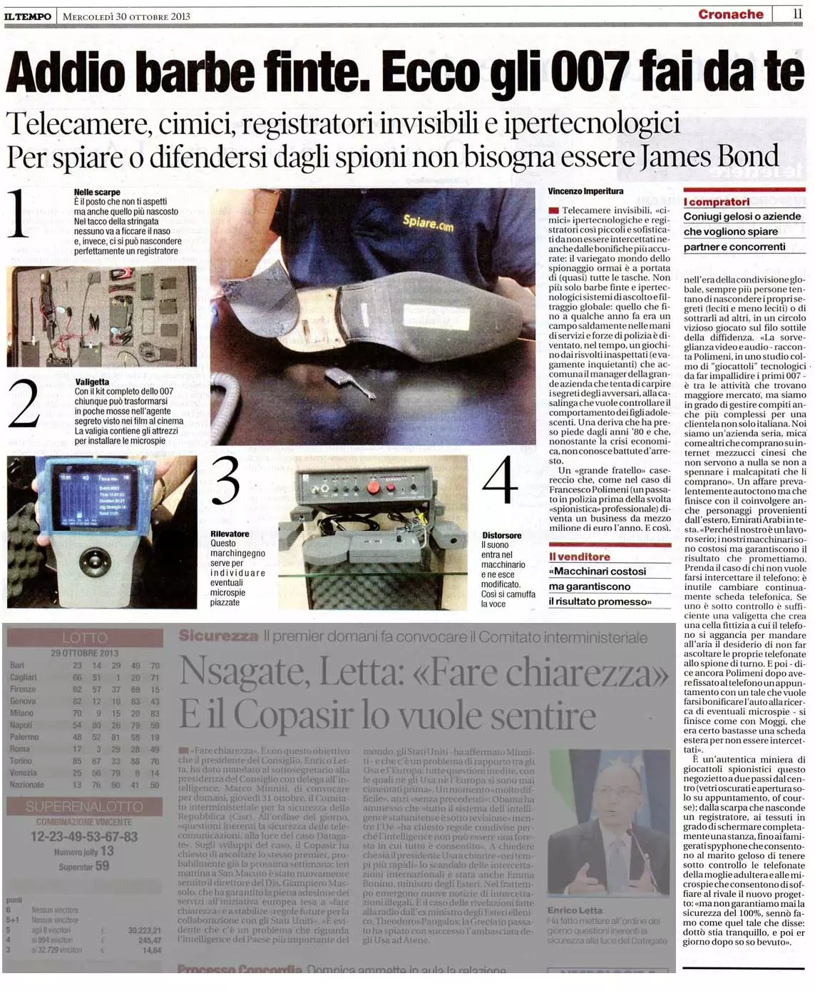 Intervista Francesco Polimeni per Il Tempo, ottobre 2013