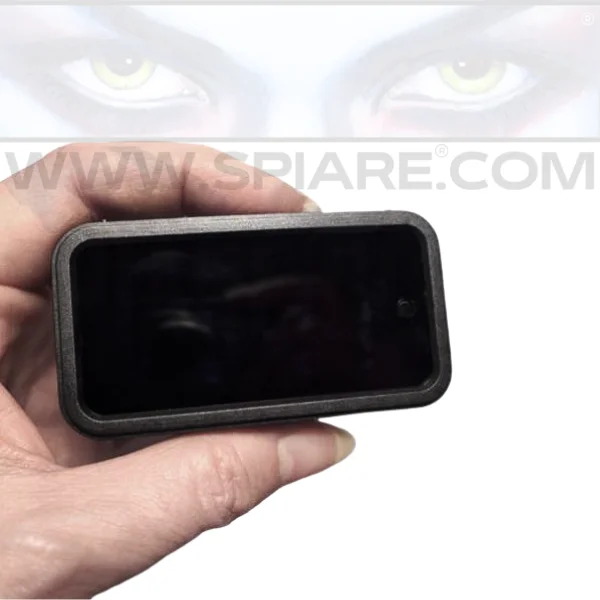 mini illuminatore IR 940nm portatile: formato ridotto 75×41×32 mm con 4 LED invisibili e selettore modalità A/I/O