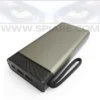 Power bank 20000 mAh PD 3.0 grigio-nero con 3 uscite (USB-C e 2 USB-A) e indicatore LED di carica