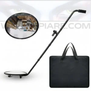 Kit completo dello specchio ispezione sottoscocca leggero: specchio con ruote, asta telescopica con torcia LED e borsa anti-urto