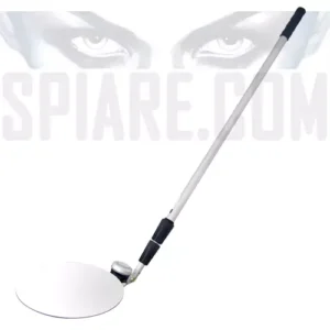 Specchio ispezione veicoli asta telescopica 300cm - Specchio professionale 30cm con LED per controlli sottoscocca camion e aerei.
