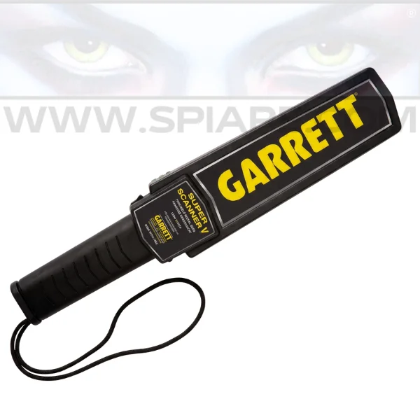 Garrett Super Scanner V metal detector palmare professionale nero con impugnatura ergonomica