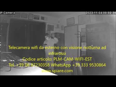 Mini Telecamera Spia da Esterno Wifi con Led Infrarossi invisibili
