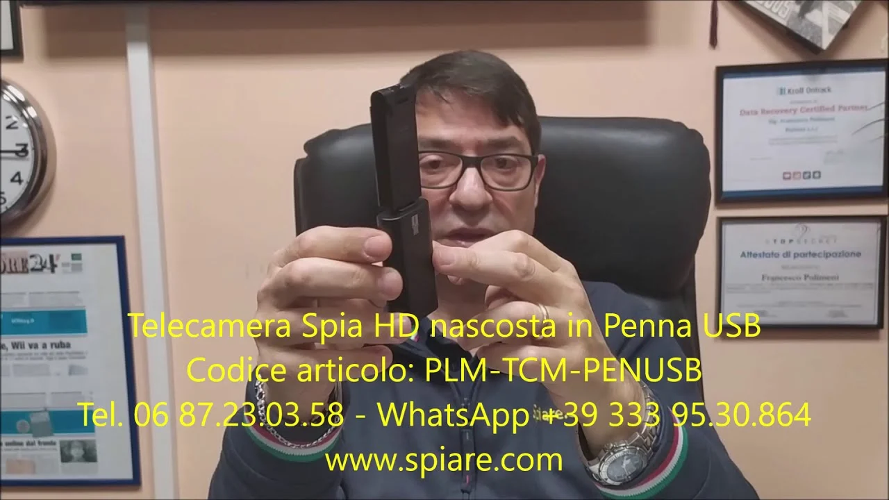 Telecamera Spia nascosta in Penna USB