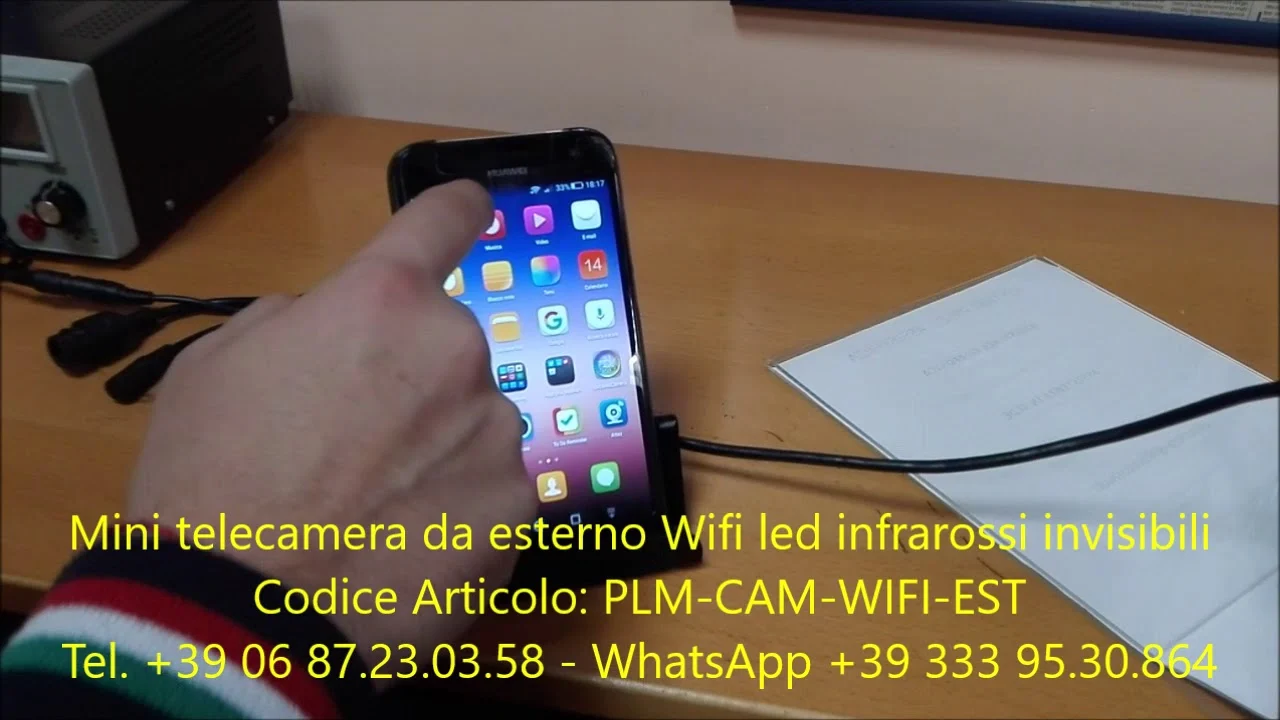 Telecamera spia wifi da esterno con led infrarossi invisibili