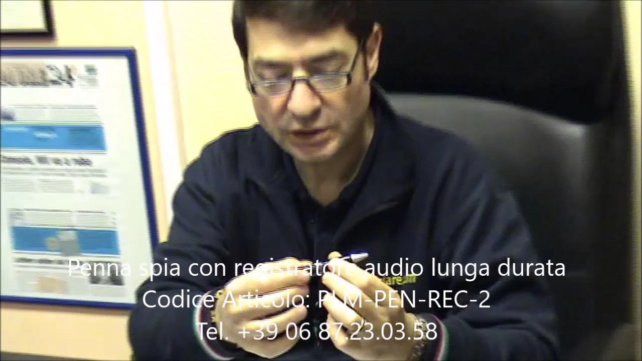 Registratore audio nascosto in penna con lunga durata di batteria e funzione di attivazione vocale