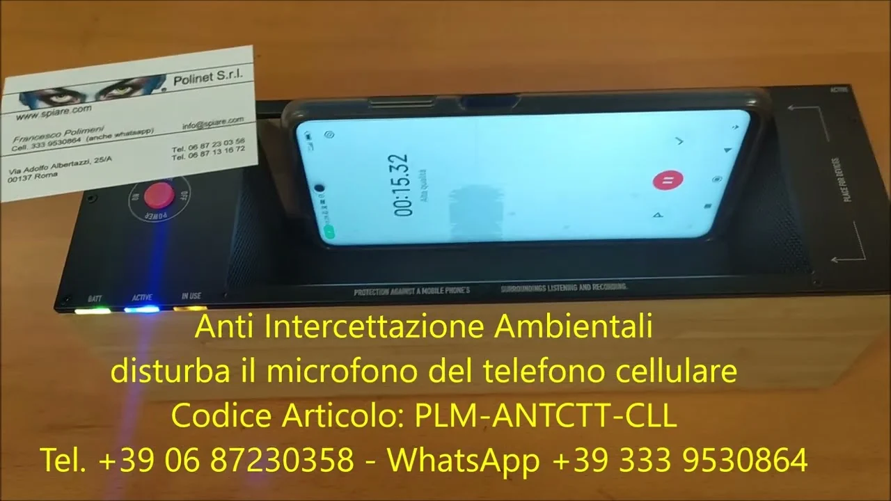 Anti Intercettazione Ambientali Cellulare disturba microfoni